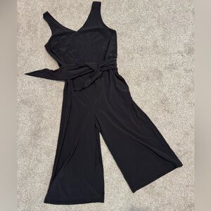 Black Jumpsuit with Waist Tie